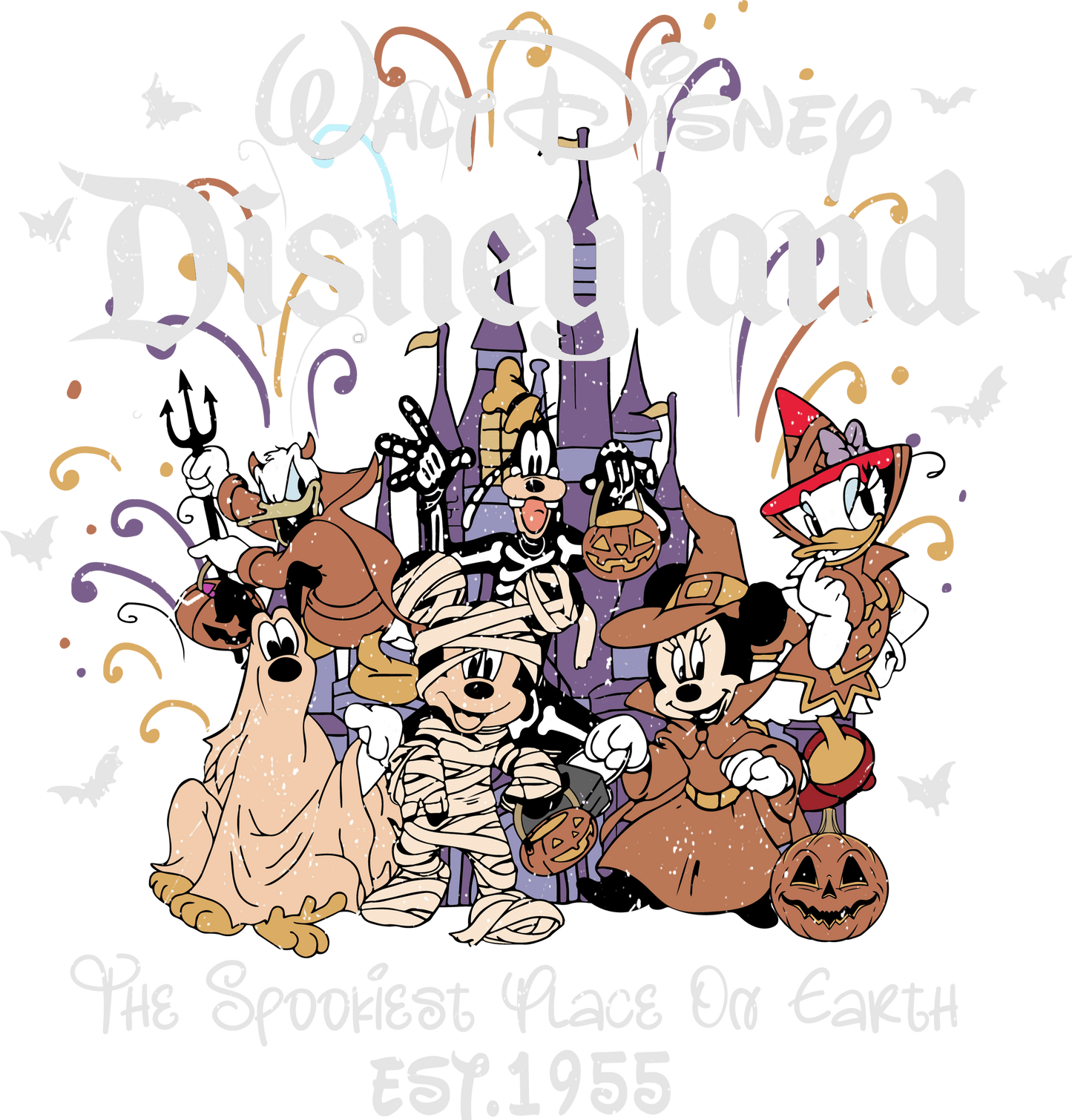 Retro Halloween Spooky Castle Crew 0029