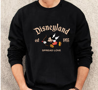 Disneyland Mickey Mouse Spread Love Sweatshirt, Disney Valentine's Day Sweater, Mickey Mouse Cupid Valentine Crewneck, Disneyland Love Gift