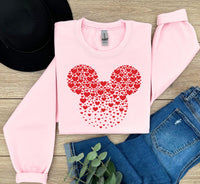 Disney Minnie Mickey Valentine's Day Sweater, Mickey & Minnie Head Sweatshirt, Disney Honeymoon Matching Shirt, Disney Valentine Trip 2025