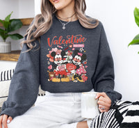 Valentines Day Sweater, Retro Disney Valentine Sweatshirt, Valentine on Main Street Shirt, Mickey Minnie Valentine Jumper, Disney Lover Gift