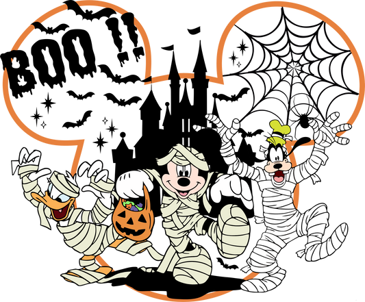 Retro Halloween Boo Mummy Friends 0027