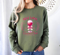 Wine Coquette Sweater, Social Club Shirt, Self Love Social Club Crewneck, In My Healing Era Jumper, Gift for Bachelorettes on Valentines Day