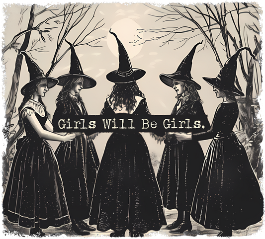 Vintage Girls Will Be Girls Witch Circle 0015