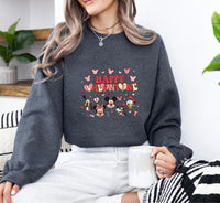 Cute Mickey And Friends Happy Valentine's Day Sweater, Disney Couple Matching Sweatshirt, Fancy Magic Kingdom Disneyland Family Holiday Gift