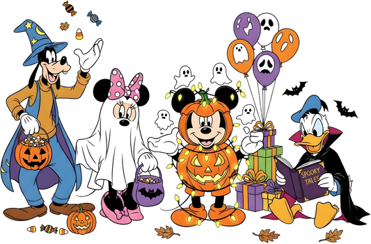 Vintage Halloween Friends Trick or Treat Parade 0017