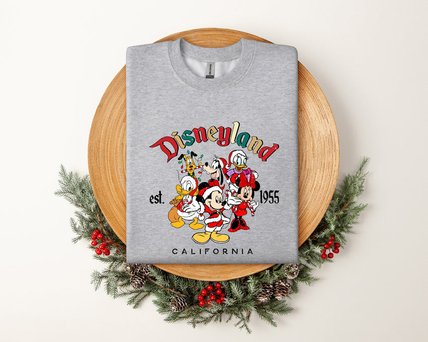 Christmas Disneyland Est 1955 California Shirt, Disneyland Shirt, Christmas Shirt, Christmas Tshirt, Oversized Shirt, Family Disneyworld