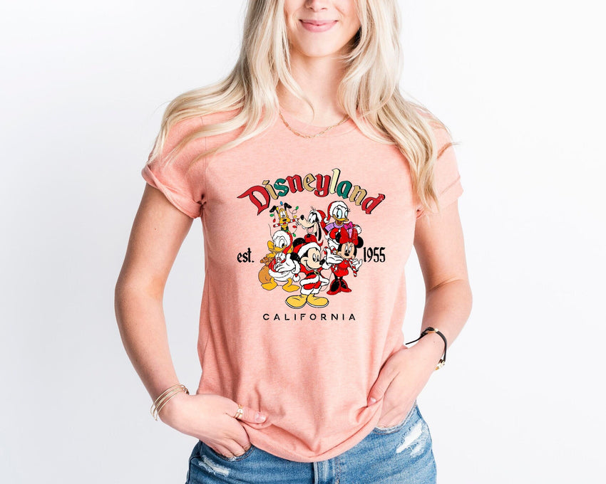 Christmas Disneyland Est 1955 California Shirt, Disneyland Shirt, Christmas Shirt, Christmas Tshirt, Oversized Shirt, Family Disneyworld