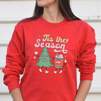 Tis the Season Christmas Sweatshirt, Fun Holiday Graphic Pullover, Unısex Cozy Fashion, Soft Comfortable Top, Trendy Festive Design Sweater