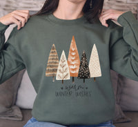 Warm Winter Wishes Sweat, Christmas Tree Sweatshirt, Christmas Crewneck Sweatshirt, Holiday Sweatshirt, Winter Lover Xmas Party Gift