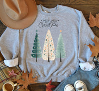 Holly Jolly Christmas Sweatshirt, Christmas Party Shirt,  Christmas Tree Sweatshirt, Holiday Sweaters for Women, Family Party Shirt