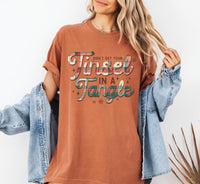 Don't Get Your Tinsel in a Tangle Christmas Shirt, Comfort Colors Shirt, Womens Christmas Shirt, Funny Xmas Shirt, Christmas Plaid Shirt