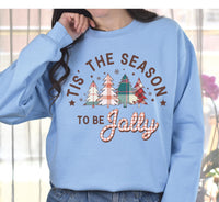 Tis The Season Sweatshirt, Christmas Tree Shirt, Christmas Shirts For Women, Retro Christmas Sweat, Family Christmas Sweatshirt