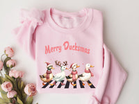 Christmas Ducks Sweatshirt, Duck Christmas Shirt For Women, Funny Animals Christmas Sweatshirt, Farm Lover Gift, Funny Christmas Shirt