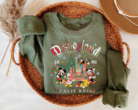 Vintage Disneyland Christmas Sweatshirt, Mickey and Friends Christmas Sweatshirt, Disneyland Sweatshirt, Christmas Family Sweatshirt