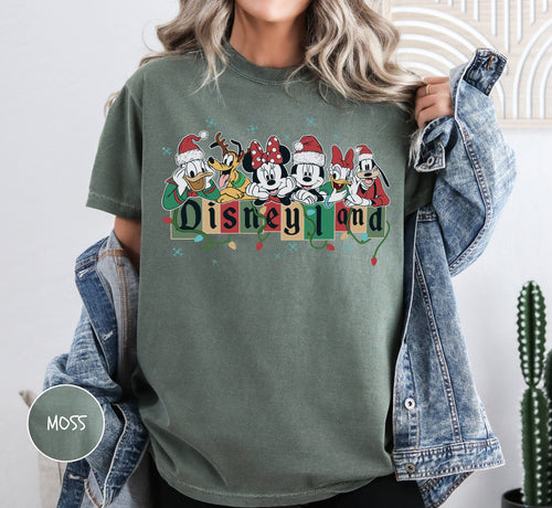 Vintage Disneyland Shirt, Mouse And Friends Shirt, Christmas Shirt, Disney Family Shirt, Mickey Minnie Santa 2024 Shirt