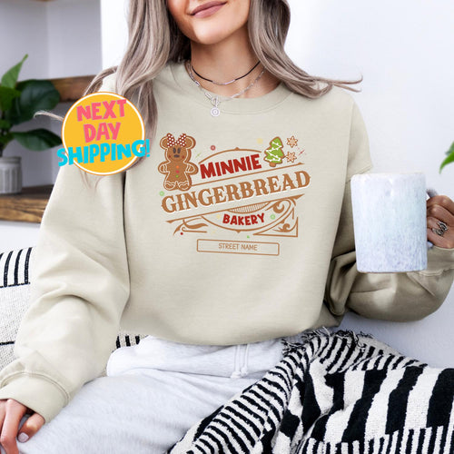 Minnie Gingerbread Cookie Comfort Colors Sweatshirt, Minnie Christmas Shirt, Minnie Xmas Shirt, Very Merry Christmas Party, Minnie Cookie