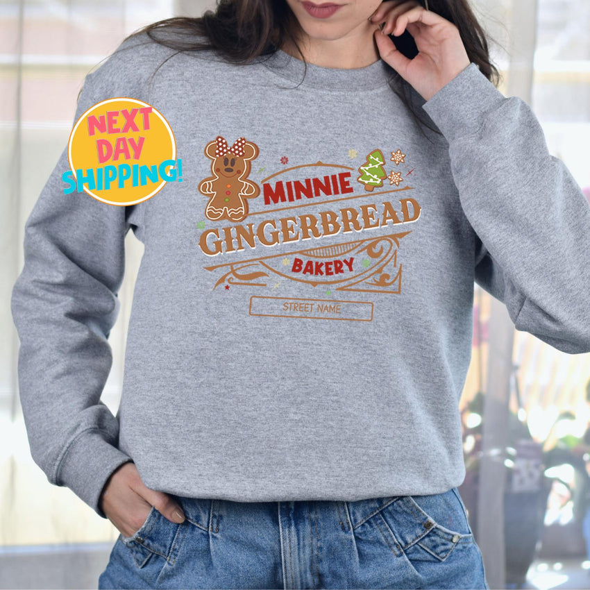 Minnie Gingerbread Cookie Comfort Colors Sweatshirt, Minnie Christmas Shirt, Minnie Xmas Shirt, Very Merry Christmas Party, Minnie Cookie