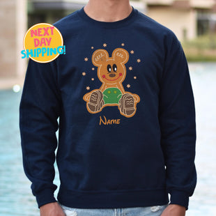 Disney Gingerbread Christmas Sweatshirt, Christmas Cookies, Custom Mickey Shirt, Retro Mickey Gingerbread, Merry Christmas Party