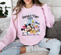 Disney Trip 2024 Sweatshirt, Where Dreaming Comes True, Family Disneyworld Shirt, Disney Sweatshirt, Mickey and Friends Sweatshirt