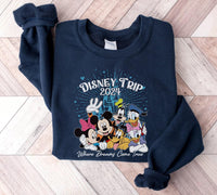 Disney Trip 2024 Sweatshirt, Where Dreaming Comes True, Family Disneyworld Shirt, Disney Sweatshirt, Mickey and Friends Sweatshirt