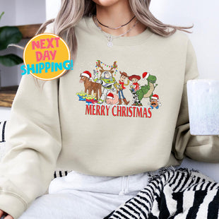 Merry Christmas Toy Story Sweatshirt, Toy Story Friends Disney Trip Sweater, Woody And Buzz Family Christmas,  Disneyland X-mas Shirt