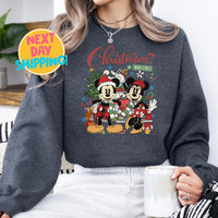 Christmas On Main Street Sweatshirt, Mickey and Minnie  Sweatshirt, Very Merry Christmas, Christmas Party Shirt, Disney Family Christmas Tee