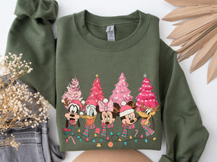 Disneyland Christmas Sweatshirt, Pink Disneyland Sweater, Mickey And Friends Sweatshirt, Christmas Gift, Gift For Women