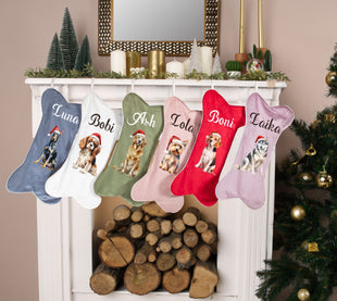 Custom Dog Christmas Stocking, Blank pet stocking, Christmas stocking, Dog stocking, Christmas gift, Personalized Stocking