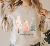 Winter Magic Sweatshirt, Christmas Tree Gift Shirt, Winter Tree Sweatshirt, Christmas Crewneck Sweatshirt, Holiday Sweatshirt