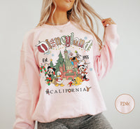 Vintage Disneyland Christmas Sweatshirt, Mickey and Friends Christmas Sweatshirt, Disneyland Sweatshirt, Christmas Family Shirt