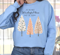 Christmas Tree Sweatshirt, It's The Most Wonderful Time Of The Year Sweat, Christmas Crewneck Sweat, Holiday Sweaters for Women