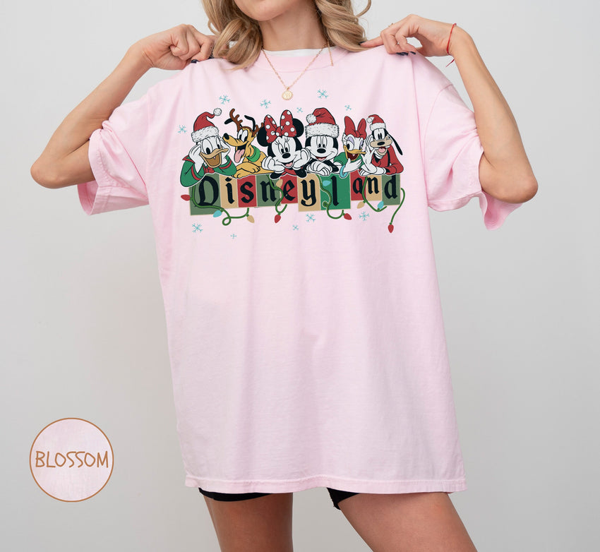 Vintage Disneyland Shirt, Mouse And Friends Shirt, Christmas Shirt, Disney Family Shirt, Mickey Minnie Santa 2024 Shirt