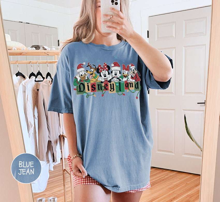 Vintage Disneyland Shirt, Mouse And Friends Shirt, Christmas Shirt, Disney Family Shirt, Mickey Minnie Santa 2024 Shirt