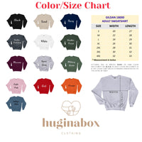 a long sleeve t - shirt with the size chart for each shirt