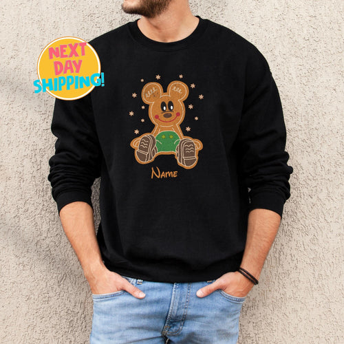 Disney Gingerbread Christmas Sweatshirt, Christmas Cookies, Custom Mickey Shirt, Retro Mickey Gingerbread, Merry Christmas Party