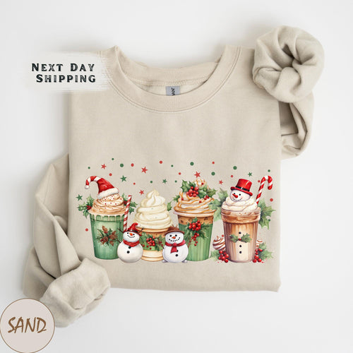 Christmas coffee Sweatshirt, Gingerbread Christmas Coffee Sweatshirt,  Holiday Sweatshirt, Cozy Winter Women Sweatshirt, Coffee Lover Gift