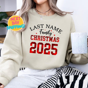 Custom Family Name Christmas 2025, Family Matching Shirt, Christmas Party Shirt, Custom Name Christmas Shirt, Christmas Gift