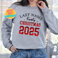 Custom Family Name Christmas 2025, Family Matching Shirt, Christmas Party Shirt, Custom Name Christmas Shirt, Christmas Gift