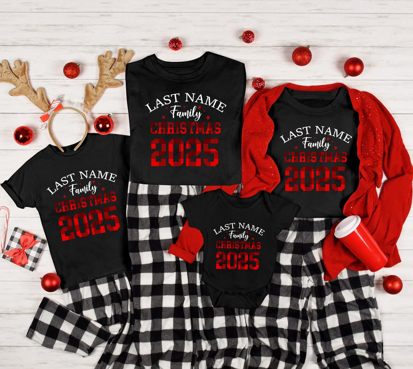 Customized Family Christmas Last Name Shirts, Christmas Family Shirt, Christmas Group Shirt, Christmas Pajamas Shirts