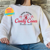 Candy Cane Shirt, Christmas Sweatshirt, Candy Cane Crewneck, Christmas Gift, Christmas Candy Shirt, Xmas Tee, North Pole Sweater