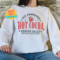 Hot Cocoa Christmas Sweatshirt,, Christmas Party Shirts, Holiday Family Xmas Tee, Christmas Family Shirt, Christmas Movies Shirt