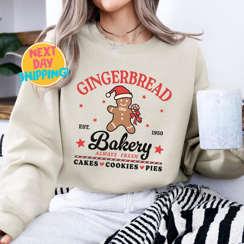 Gingerbread Sweatshirt, Christmas Sweatshirt, Gingerbread Sweater, Christmas Shirt, Christmas Gift, Xmas Family Sweater