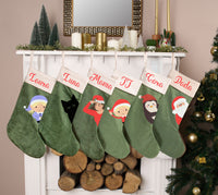 Christmas Velvet Stockings, Personalized Christmas Stocking, Custom Stockings With Names, Family Christmas Gift