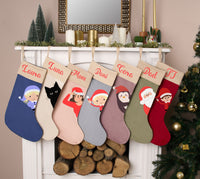 Christmas Velvet Stockings, Personalized Christmas Stocking, Custom Stockings With Names, Family Christmas Gift