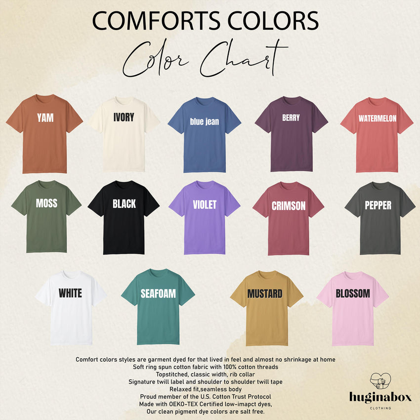 a poster with different colors of t - shirts