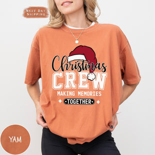 Christmas Crew Shirt, Comfort Colors Family Christmas Shirt, Holiday Shirt, Christmas Holiday Crew Tee, Christmas Party Crew Shirt