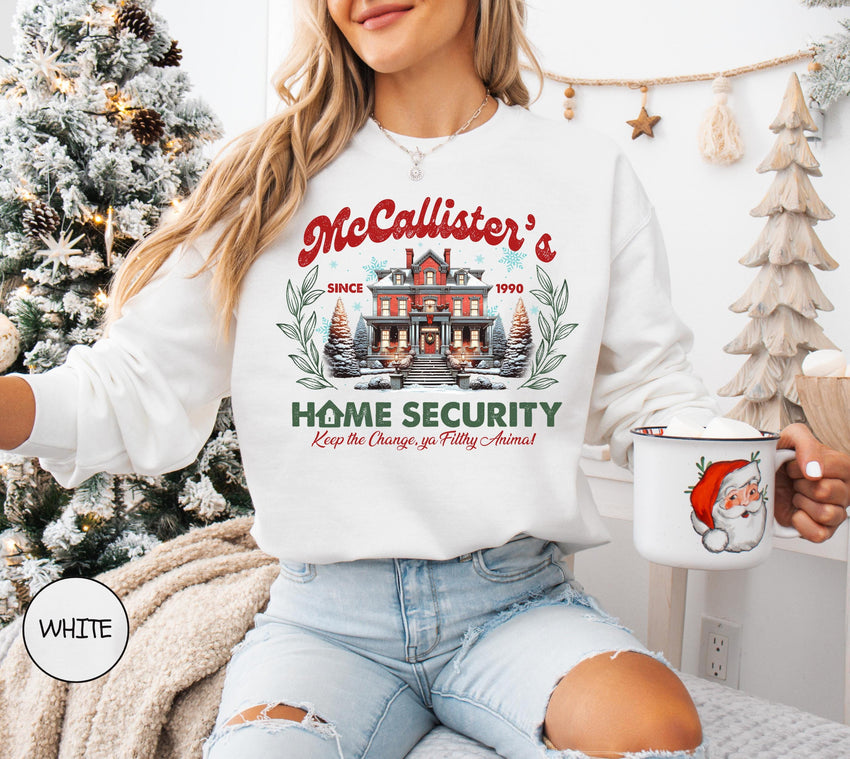 McCallister Home Security Sweatshirt, Home Alone Sweater, Christmas Movie Sweater, Funny Christmas Sweatshirt, McCallister Hoodie