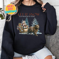 Let it Snow Christmas Sweatshirt, Christmas Shirts for Women, Christmas Gift, Xmas Holiday Sweatshirt, Christmas Sweatshirt