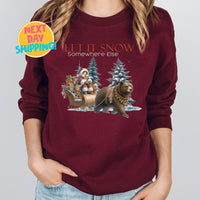 Let it Snow Christmas Sweatshirt, Christmas Shirts for Women, Christmas Gift, Xmas Holiday Sweatshirt, Christmas Sweatshirt