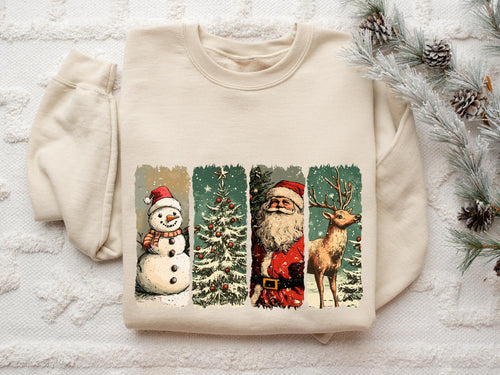 Retro Christmas Sweatshirt, Christmas Shirt, Vintage Christmas Sweater, Santa Claus Sweater, Christmas Shirt, Merry Christmas Sweatshirt